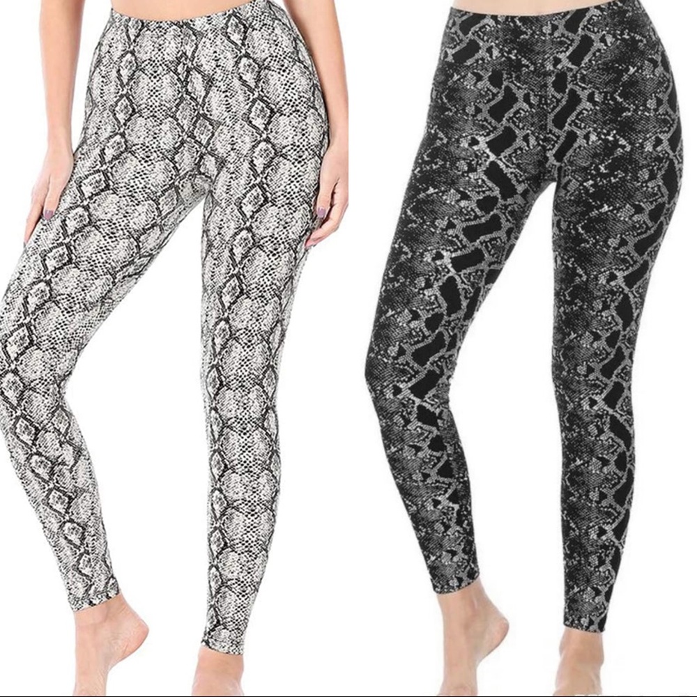 Zenana snakeskin leggings